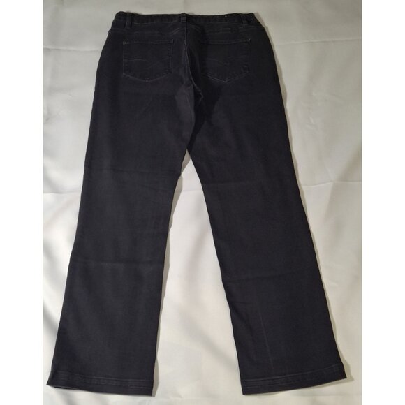 Santana Jeans Mid-Rise Straight Leg Black Wash Denim Jeans Size 10 - Picture 7 of 14